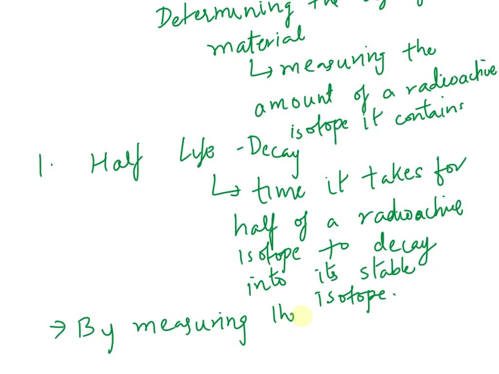 SOLVED Radioactive dating involves determining which of the following? Halflife decay Index