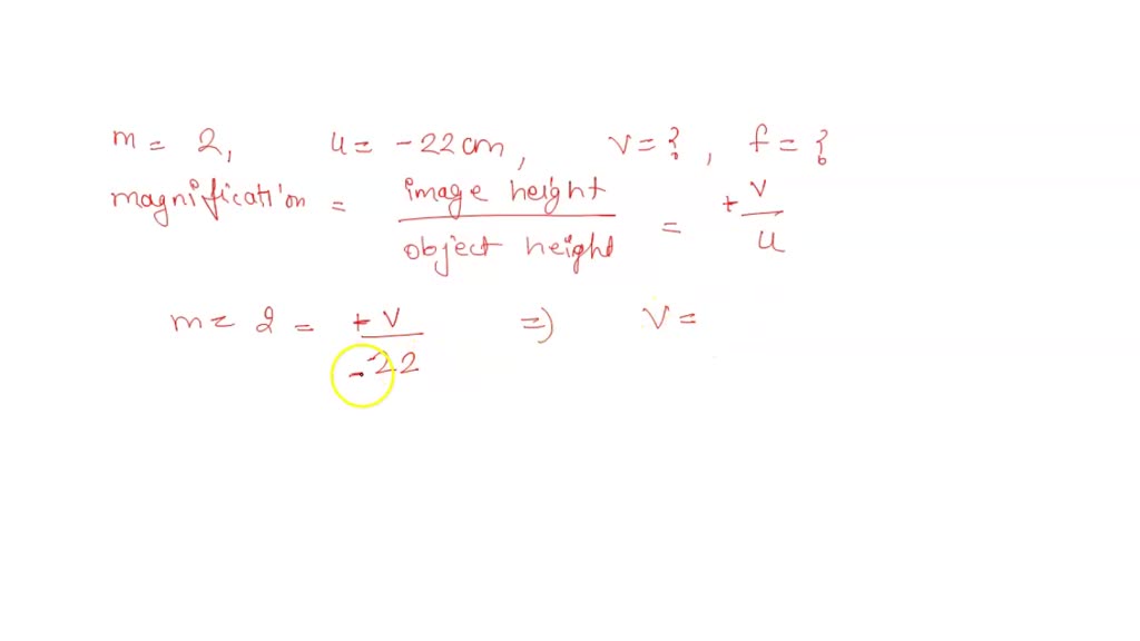 SOLVED: An inverted image is magnified by 2 when the object is placed ...