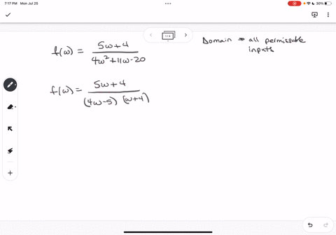 give-the-domain-of-the-following-rational-function-using-a-set-builder-notation-and-b-interval-notation-sw-4-fw-4w2-11w-20-a-select-the-correct-choice-below-and-if-necessary-fill-in-the-answ-61762