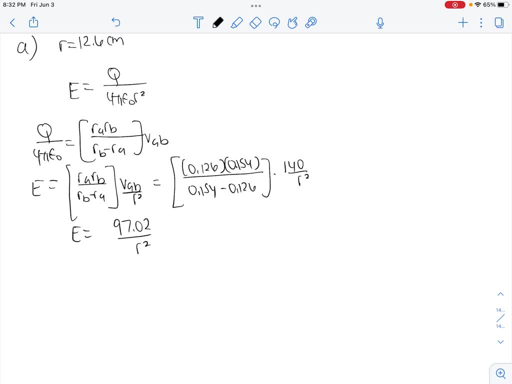 SOLVED: A capacitor is formed from two concentric spherical conducting ...