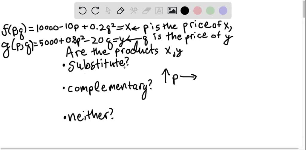 Solved In A Survey Conducted By A Video Magazine It Was Determined That The Demand Equation For Dvd Players Is Given By X F P Q 10 000 10 P 0 2 Q 2 And The Demand Equation For Blu Ray