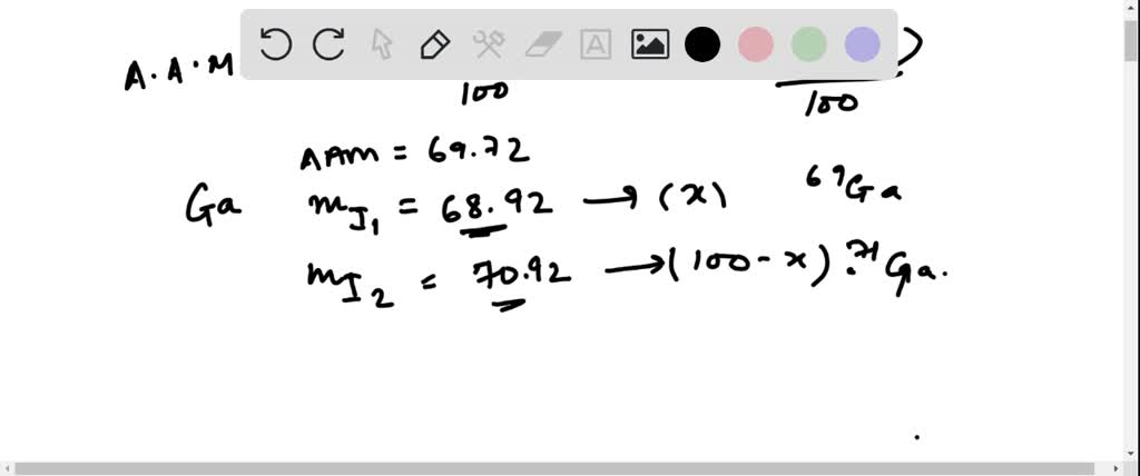 Solved The Average Atomic Mass Of Gallium Is 6972 Amu The Important