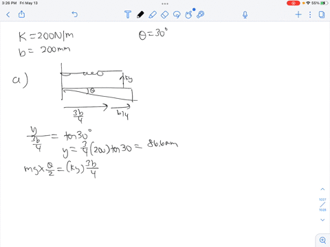 the-uniform-slender-bar-of-mass-m-pivots-freely-about-a-horizontal-axis-through-o-if-the-bar-is-rele-73338