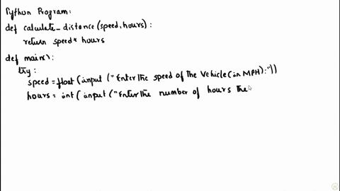 scenario you are creating a simple python script that takes a distance ...