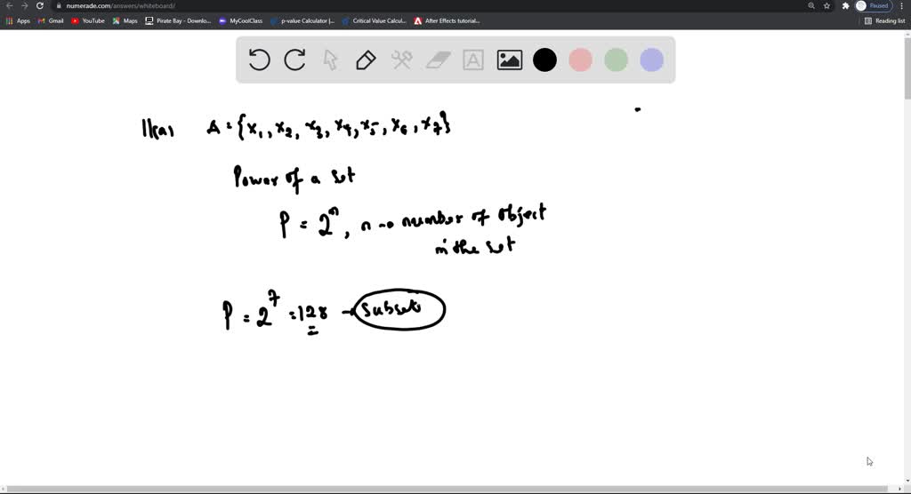 SOLVED: 11.a) How many subsets can be formed from a set with 7 objects ...