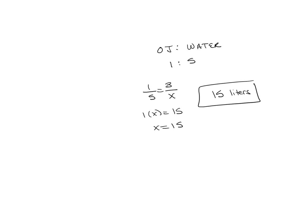 An orange drink is made by mixing orange juice and water in the ratio 1