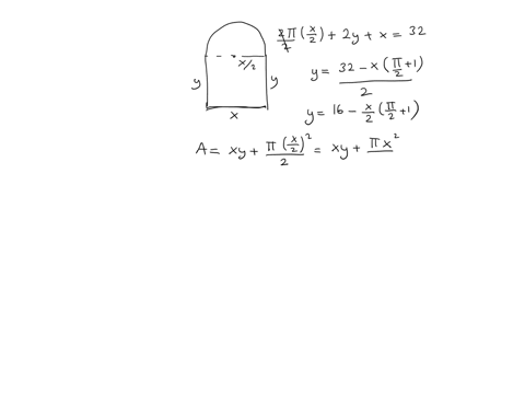 a-norman-window-has-the-shape-of-a-rectangle-surmounted-by-a-semicircle-thus-the-diameter-of-the-semicircle-is-equal-to-the-width-of-the-rectangle-labeled-x-a-window-with-the-shape-of-a-rectangle-surm