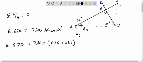 determine-the-magnitudes-of-all-pin-reactions-for-the-frame-loaded-as-shown-730-n-285-mm-b-670-mm-28-640-a-answers-a-b-71216