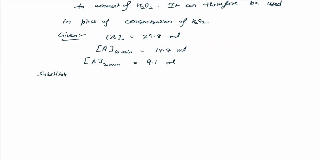 PROBLEM 1. A solution of H2O2 when titrated against KMnO4 solution at