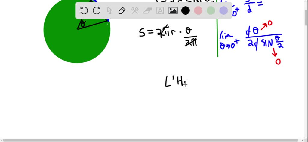 Solved The Figure Shows A Circular Arc Of Length S And A Chord Of Length D Both Subtended By A