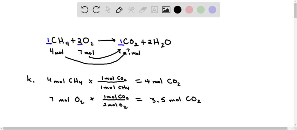 Use the combustion of methane reaction to answer the following ...