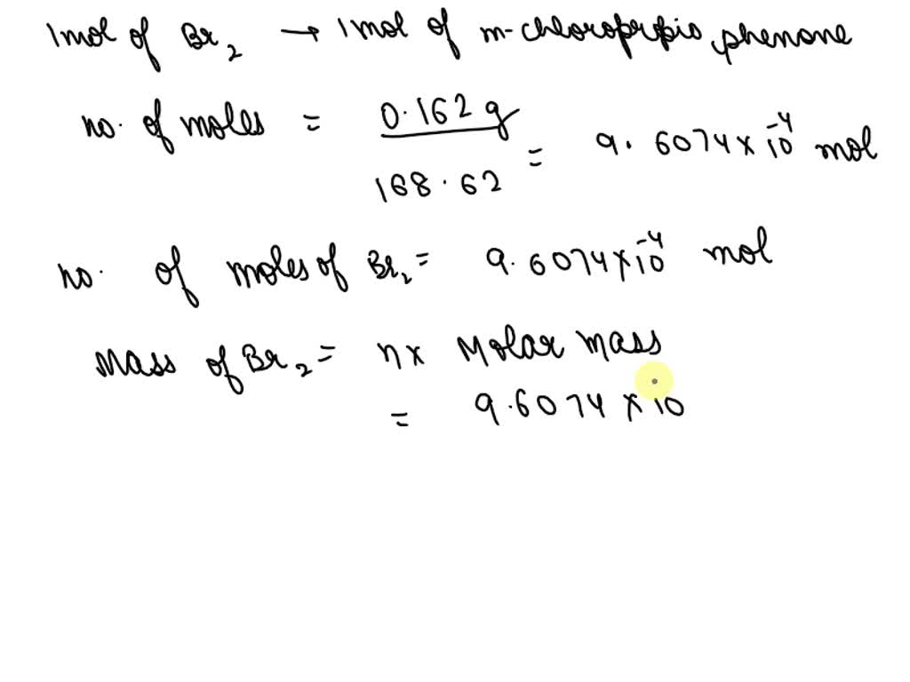 SOLVED A solution of bromine in dichloromethane contains 5.0 bromine