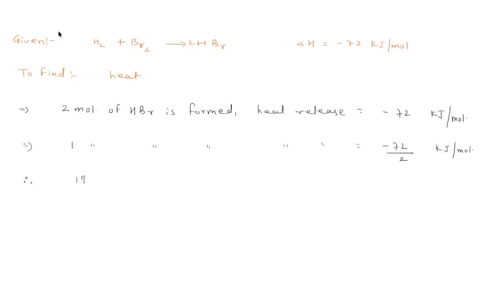 SOLVED Hydrogen gas and bromine gas react to form hydrogen bromide gas