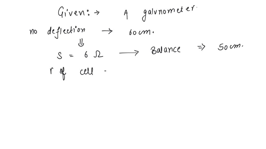 in a potentiometer experiment the galvanometer shows no deflection