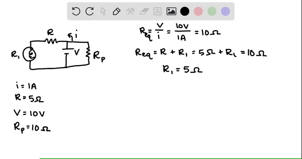 SOLVED (a) A current of 1A flows in a series circuit containing an