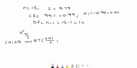 question-8-calculate-the-two-sided-99-confidence-interval-for-the-population-standard-deviation-sigma-given-that-_-sample-of-size-n15-yields-sample-standard-deviation-of-979-your-answer-655-27406