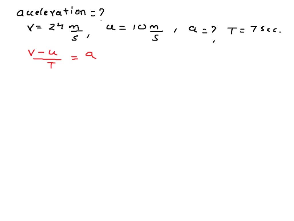 SOLVED A cars speed changes from 10 m/a to 22 m/s in 4 seconds