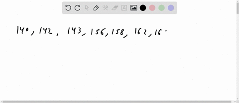 here-are-the-weights-in-pounds-of-a-sample-of-10-male-eleventh-graders-143-140-169-165-162-158-142-172-170-156-send-data-to-calculator-find-the-median-weight-of-these-students-pounds-88351
