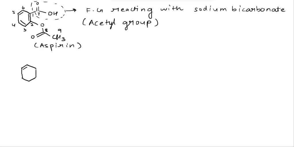 SOLVED: Draw the structure of aspirin, C9H8O4. Label the carbon atoms 1 ...