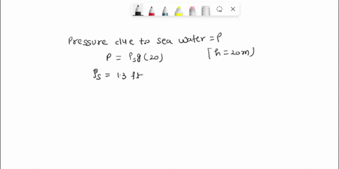 q1-3-a-submarine-is-20m-below-the-surface-of-the-seathe-pressure-due-to-the-wate-is-p-on-another-daythe-submarine-is-26m-below-the-surface-of-fresh-water-the-density-of-sea-water-is-13-times-16713