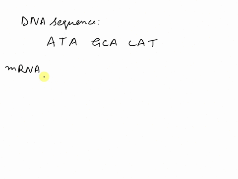 A segment of dna has this sequence ata gca cat what is the...