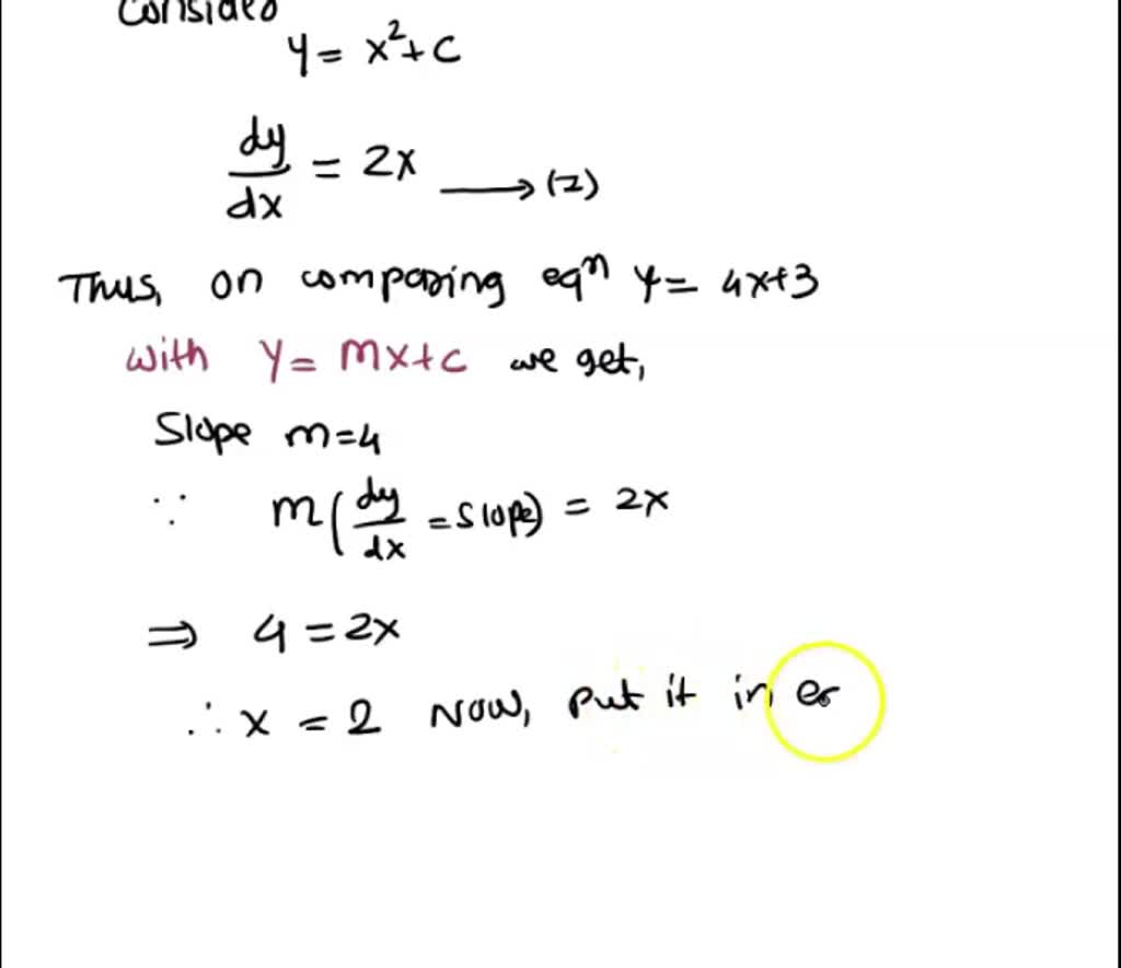 SOLVED: Find all values of C ,s0 that the line y = 3r+1is tangent to ...