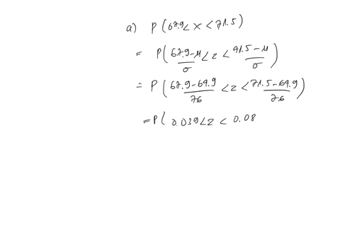 a-population-of-values-has-a-normal-distribution-with-649and-76-you-intend-to-draw-a-random-sample-of-size-n160-find-the-probability-that-a-single-randomly-selected-value-is-between-679-and-64214