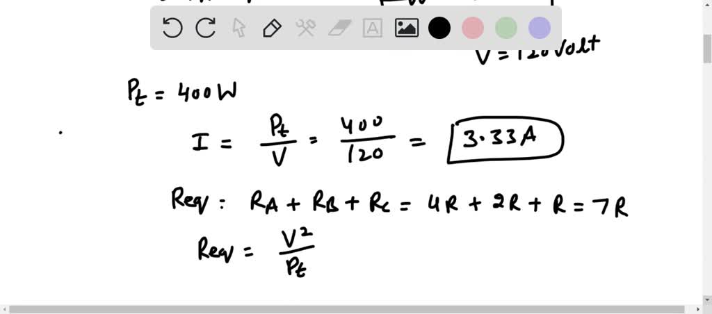 SOLVED: Three resistors RA, RB, and Rc are connected in series and to a ...