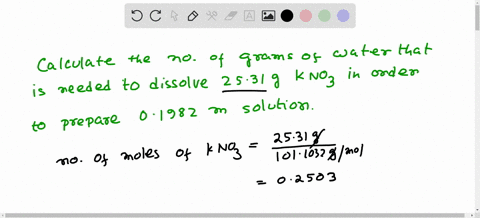 how-many-grams-of-water-are-needed-to-dissolve-2531-g-of-potassium-nitrate-kno3-in-order-to-prepare-a-01982-m-solution-21707