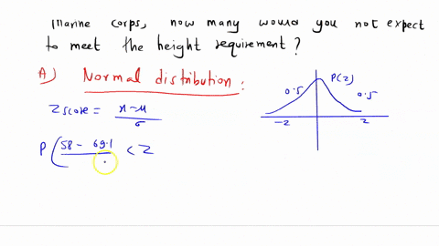 assume-that-the-heights-of-men-are-normally-distributed-with-a-mean-of-691-inches-and-a-standard-deviation-of-42-inches-the-us-marine-corps-requires-that-the-heights-of-men-be-between-58-and-00844
