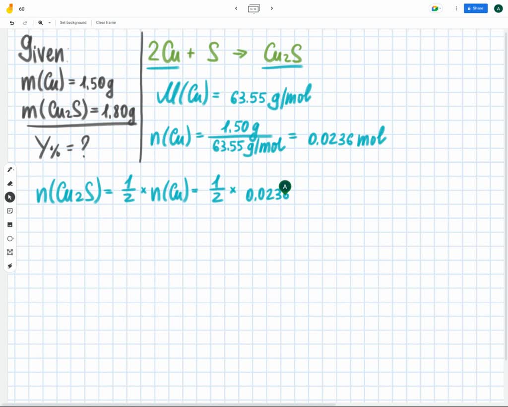 SOLVED When copper is heated with an excess of sulfur, copper(I