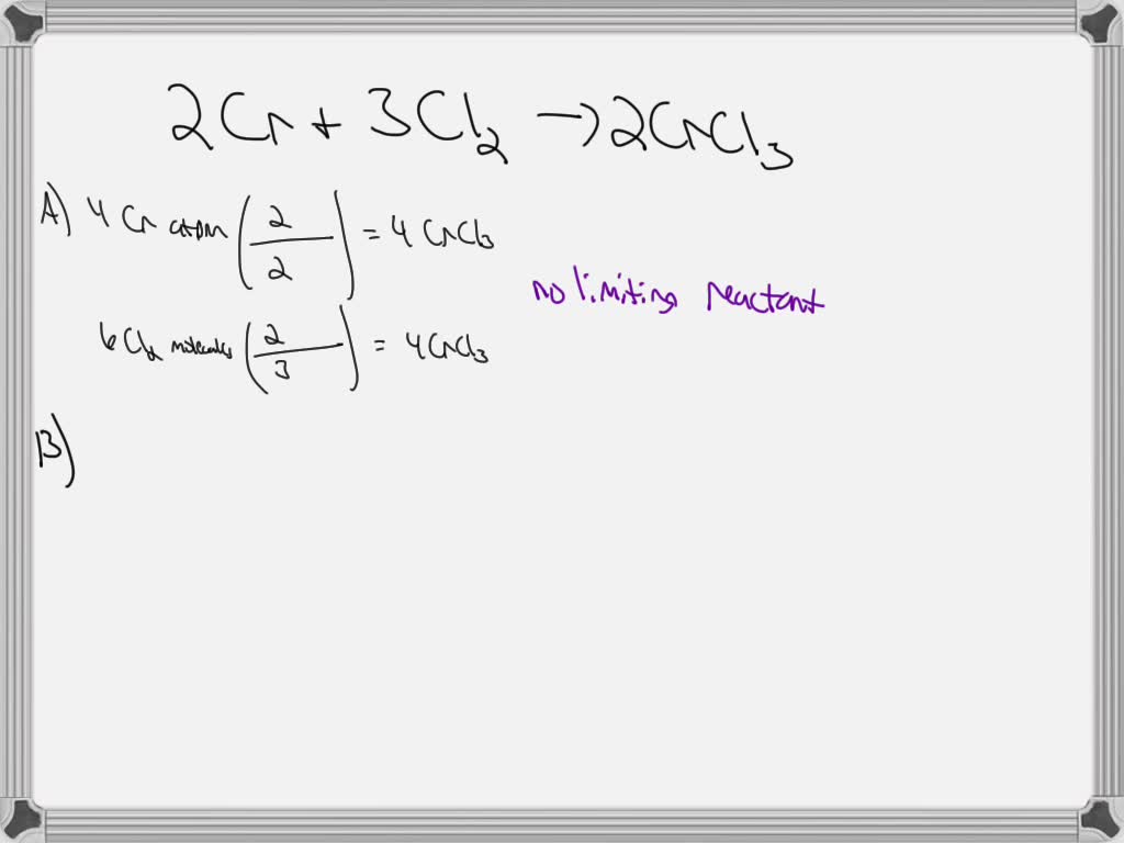 Solved Given The Following Balanced Equation Determine The Limiting