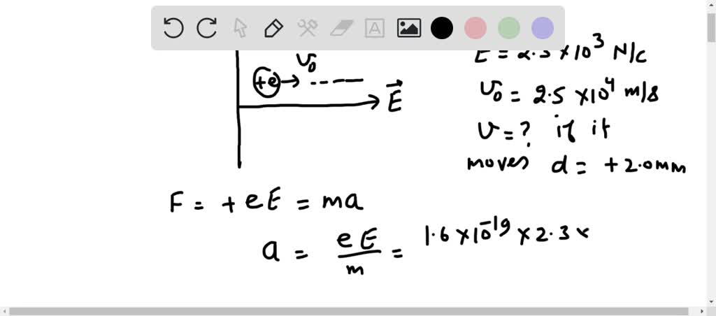 SOLVED: In a vacuum, a proton (charge =+e, mass =1.67 × 10^-27kg ) is ...