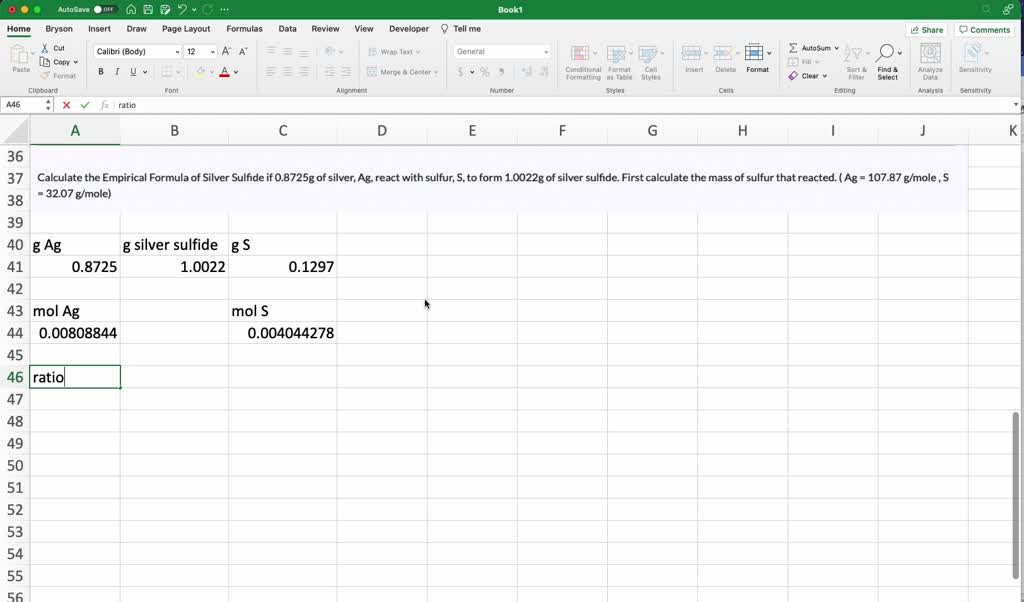 SOLVED Chemical Formula Mass of sulfur in copper sulfide . " 2813t7o