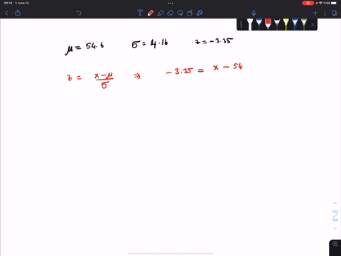 a-normal-distribution-has-mean-546-and-standard-deviation-416-find-the-data-value-corresponding-to-z-335-the-data-value-is-round-to-the-nearest-tenth-as-needed-41826