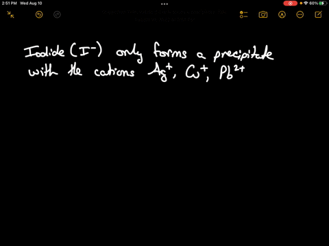 a-precipitate-is-expected-when-an-aqueous-solution-of-potassium-iodide-is-added-to-an-aqueous-solution-of-a-calcium-nitrate-b-barium-hydroxide-c-lead-perchlorate-d-ironii-chloride-e-sodium-s-51565
