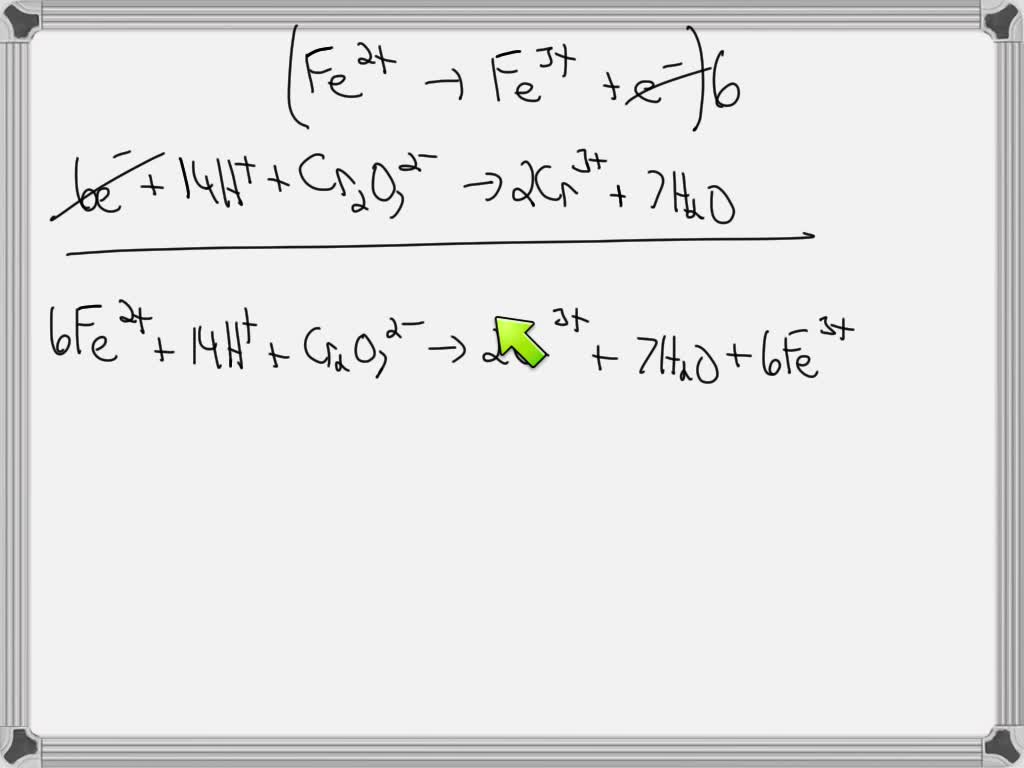 Solved: Potassium Dichromate Is Often Used To Determine Iron Content. A 