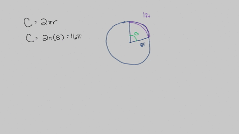 on-a-circle-of-radius-8-feet-what-angle-would-subtend-an-arc-of-length-1-feet-10065