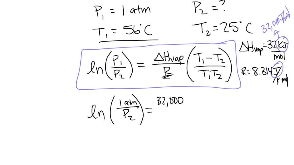 what is the vapor pressure of acetone near its normal boiling point (56