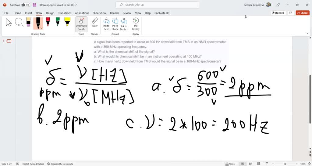 SOLVED A signal has been reported to occur at 600 Hz downfield from