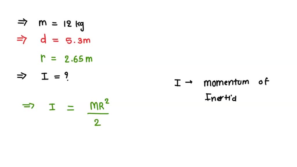 SOLVED: Question 2 (Mandatory) (2 points) What is the moment of inertia ...