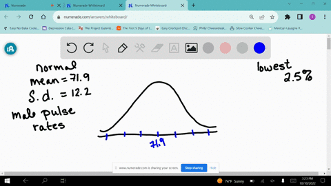 use-the-accompanying-data-set-on-the-pulse-rates-in-beats-per-minute-of-males-to-complete-parts-a-and-b-below-treating-the-unrounded-values-of-the-mean-719-and-standard-deviation-122-as-para-18072