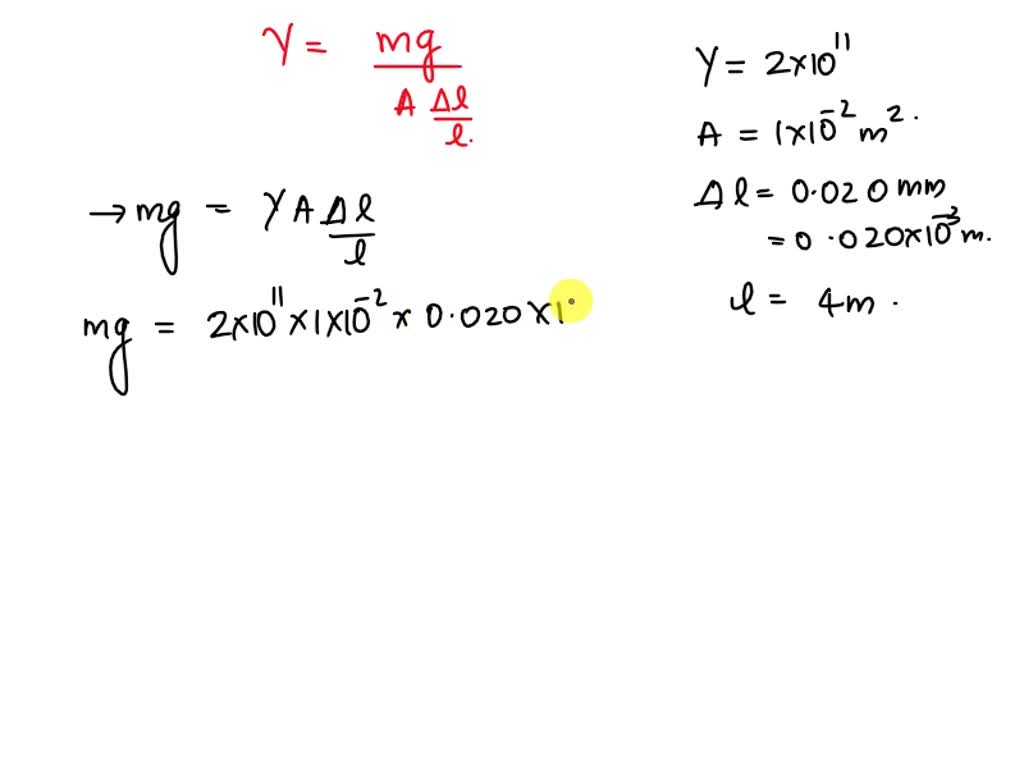 SOLVED: A 4.0 m steel beam with a cross-sectional area of 1.0 x 10^-2 m ...