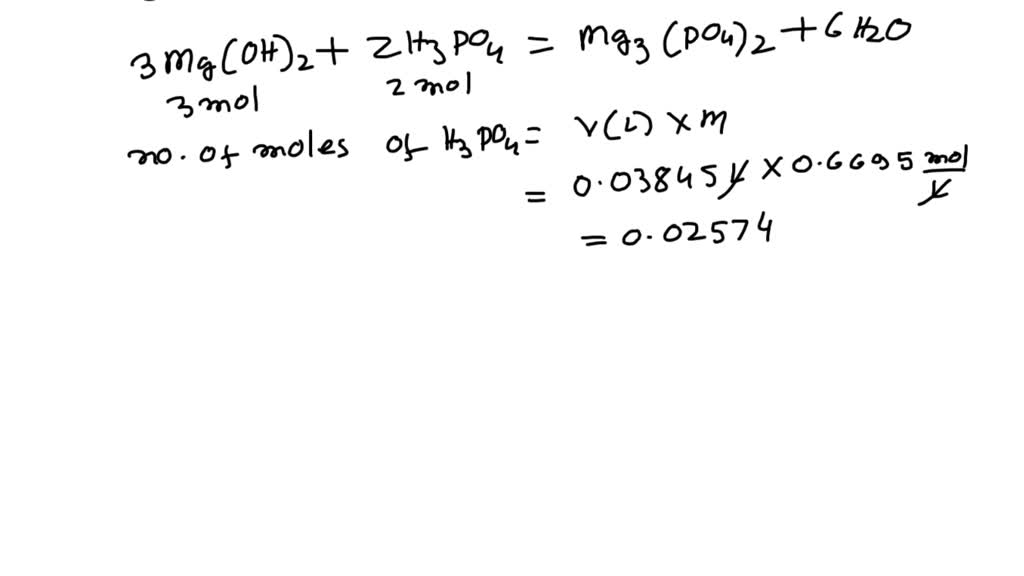 SOLVED: Calculate the percent purity of a sample of Mg(OH)2 if ...