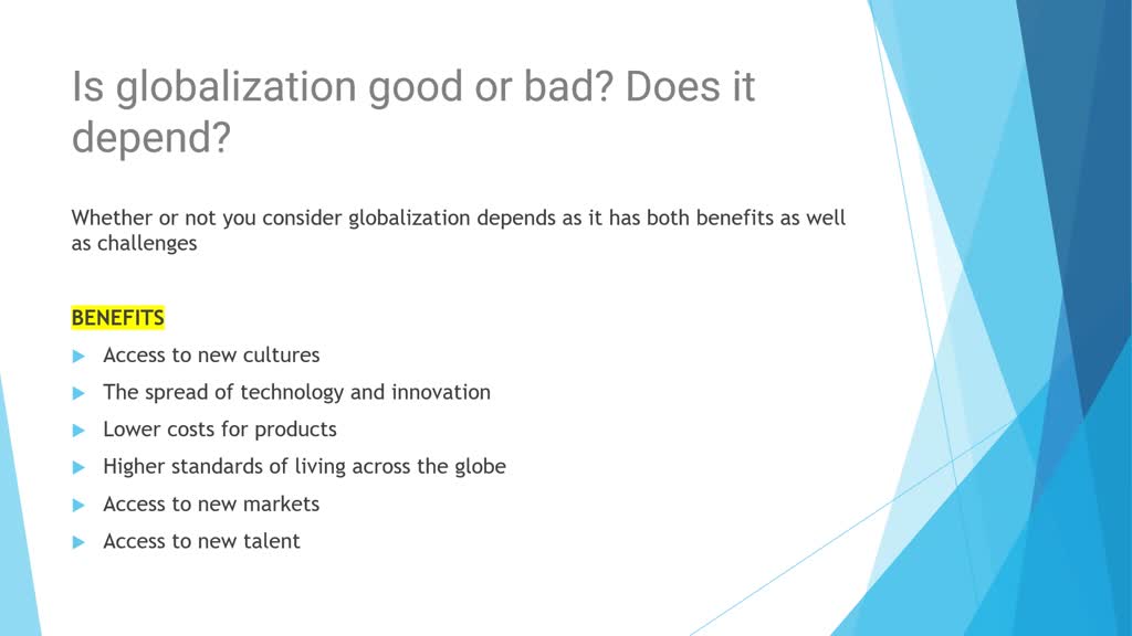 globalization good or bad