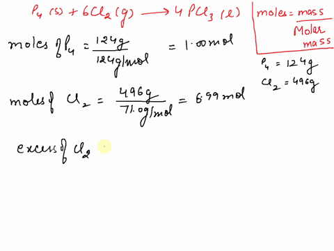 for-the-following-reaction-124-grams-of-phosphorus-p4-are-allowed-to-react-with-496-grams-of-chlorine-gas-p4-s-6cl2-g-4pcl3-l-what-is-the-formula-for-the-limiting-reagent-what-is-the-maximum-53492