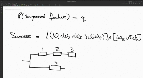a-particular-operation-has-six-components-each-component-has-a-failure-probability-of-q-independent-of-any-other-component-the-operation-is-successful-if-both-component-1-2-and-3-all-works-or-componen