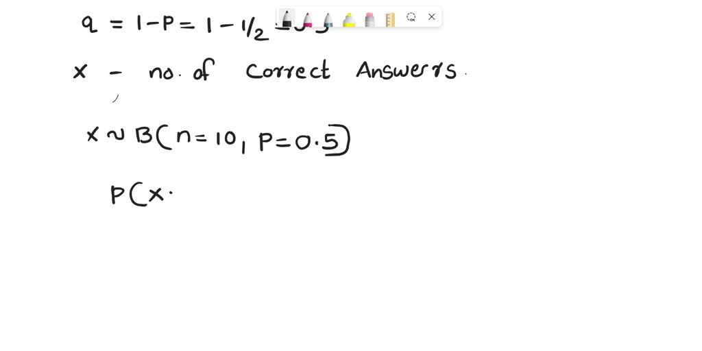 A student takes a ten-question true/false exam. Find the probability ...