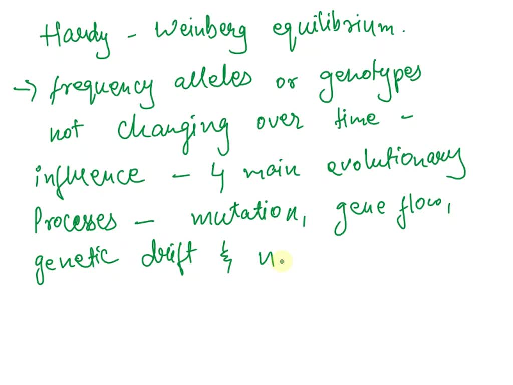 SOLVED what does it mean if a population is in Hardy Weinberg