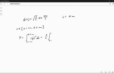 calculate-the-probability-that-an-electron-will-be-found-a-between-x-01-and-02-nm-b-between-49-and-52-nm-in-a-box-of-length-l-10-nm-when-its-wavefunction-is-2l12-sin2xl-treat-the-wavefunctio-77184